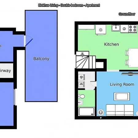 Adnana - Living - Double Bedroom 公寓 *
